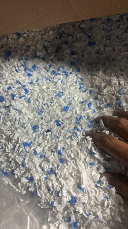 Hdpe Regrind with Blue and White (tpu or tpe)