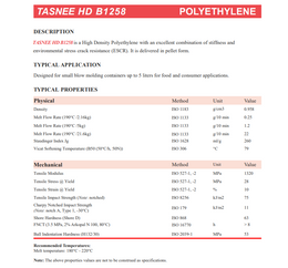 B1258 PP Blow Molding Grade