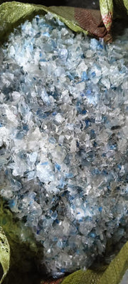 Pet Flakes Cold Wash Blue and clear color mix