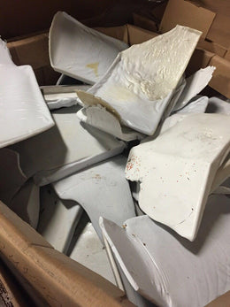 PET Lump Mostly Natural, small% of mix color