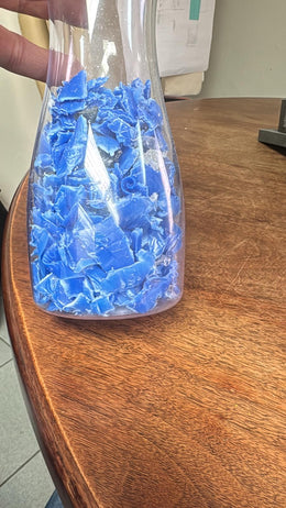 HDPE Mixed Color Regrind Blue in 55 Gallons and 30 Gallon