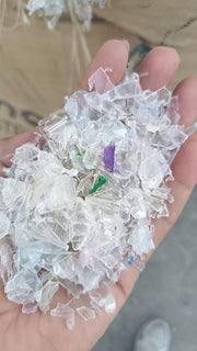 Pet Flakes With Contamination Blue Clear Mixed Cold Washed